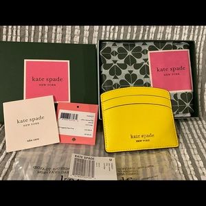 Kate Spade Yellow Sesame Spencer Card Holder